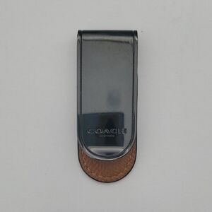 Coach Black and Tan Money Clip